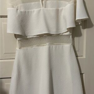 Express White Off-Shoulder Midi Dress